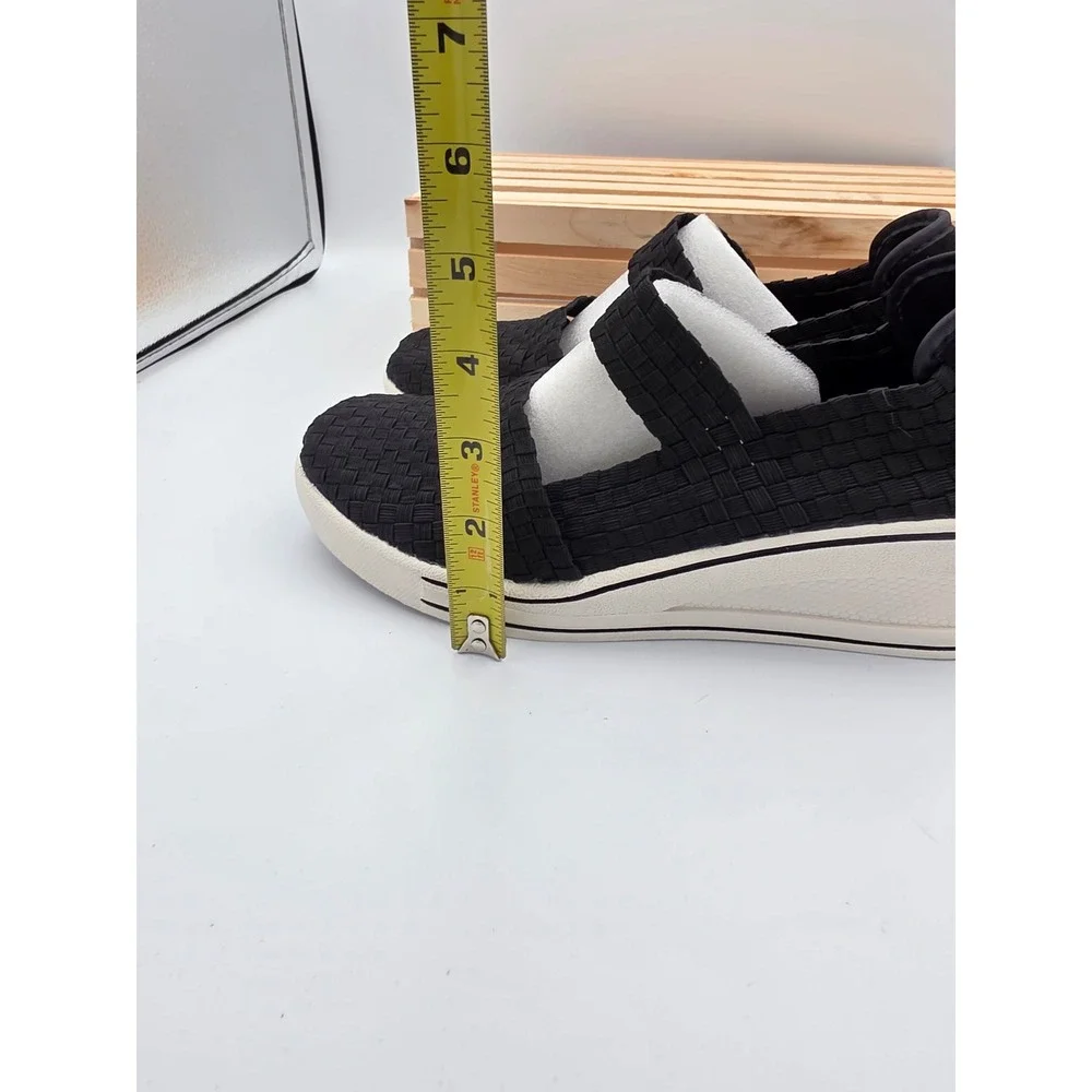 Bernie Mev Frontier Sneakers Women 38 8 Black Woven Comfort Elastic Platform - Picture 6 of 13